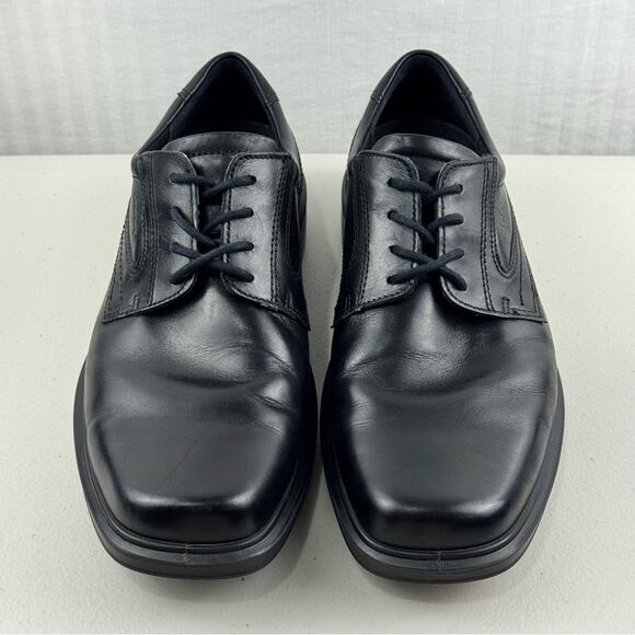Ecco Helsinki Plain Toe Dress Shoe Polished Black Leather Oxford Men’s 10 EUR 44 main image 8